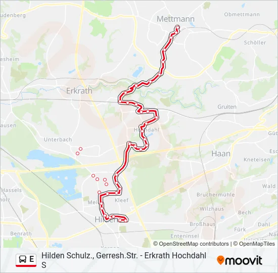E Bus Line Map