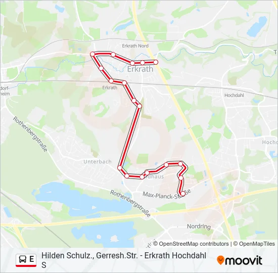 E Bus Line Map