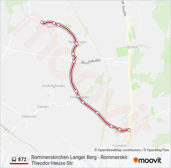 872 Bus Line Map
