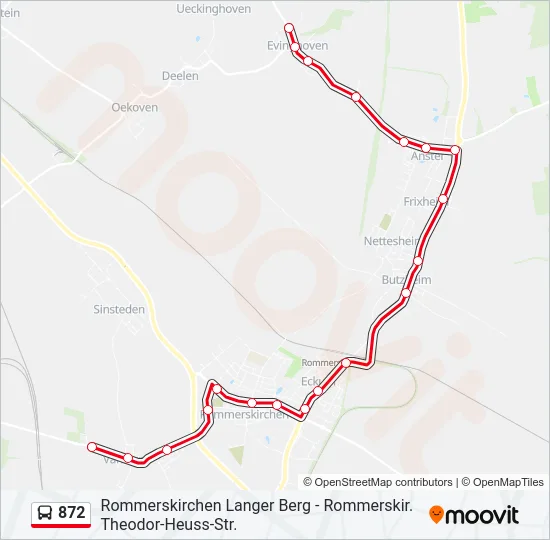 872 Bus Line Map