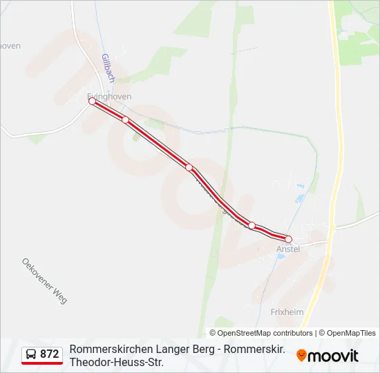872 Bus Line Map