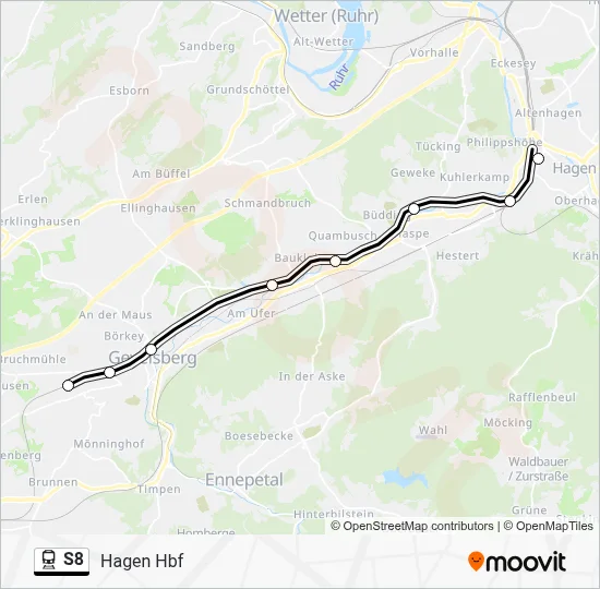 S8 Train Line Map