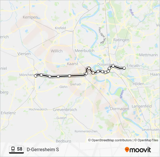 S8 Train Line Map