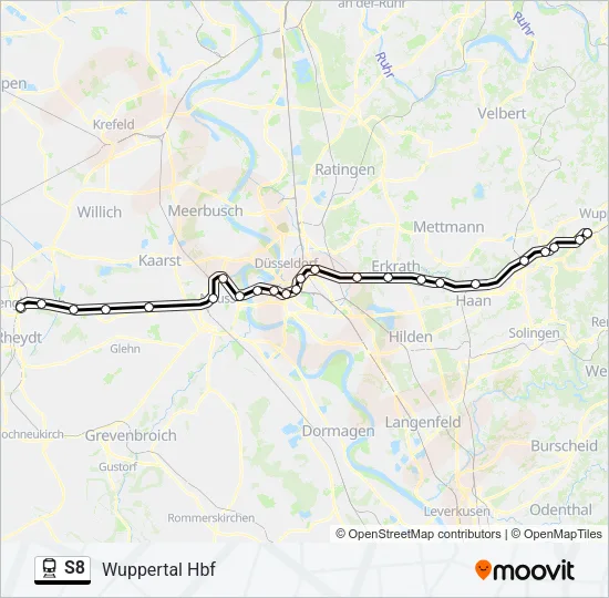 S8 Train Line Map