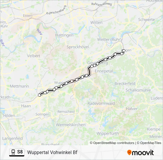 S8 Train Line Map