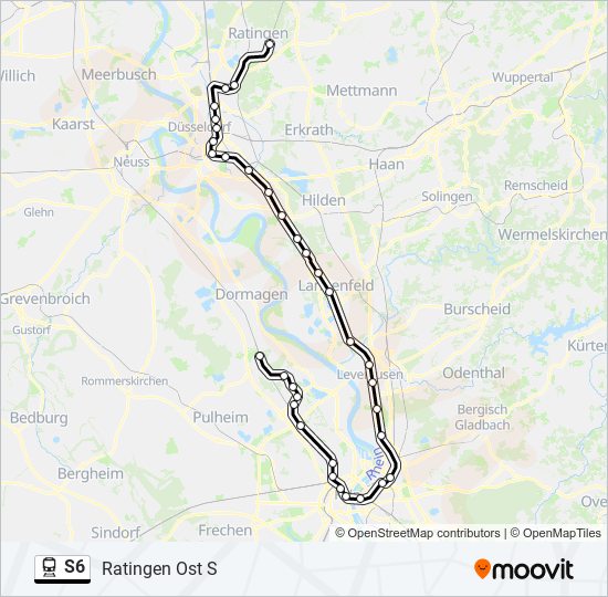 S6 train Line Map