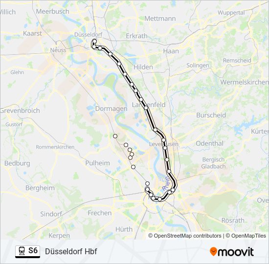 Поезд S6: карта маршрута