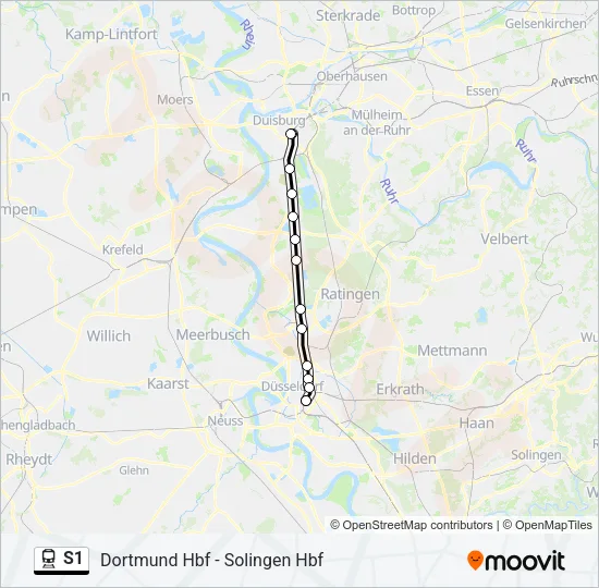S1 Train Line Map
