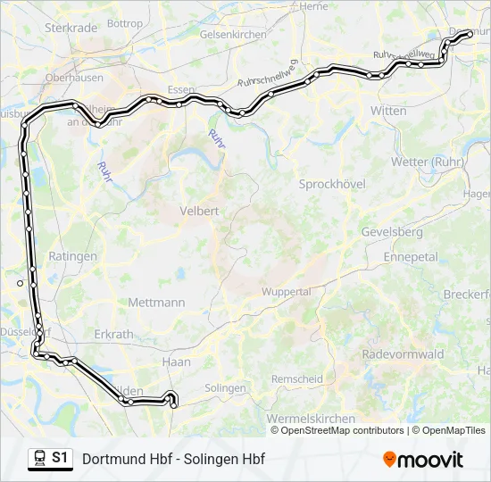 S1 Train Line Map