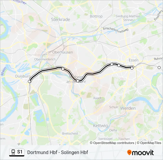 S1 Train Line Map