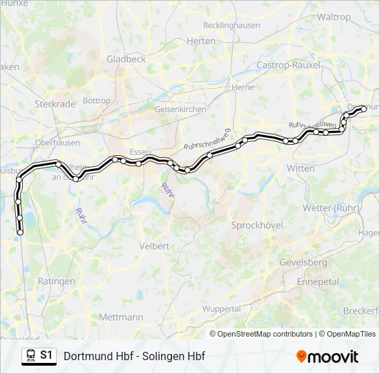 S1 Train Line Map
