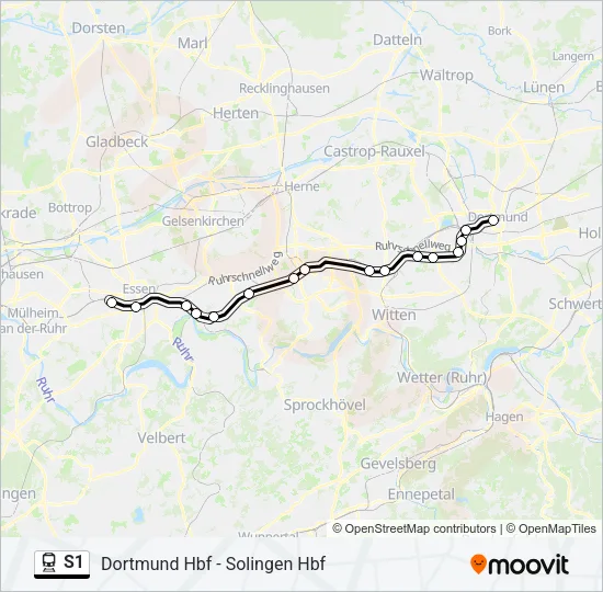 S1 Train Line Map