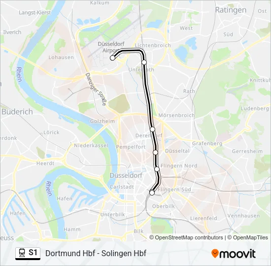 S1 Train Line Map