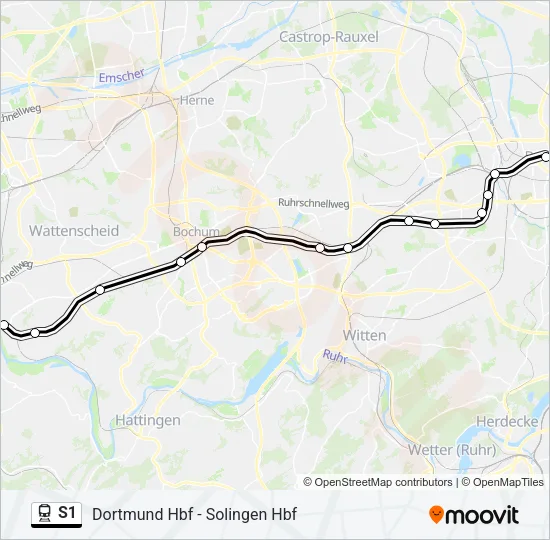 S1 Train Line Map