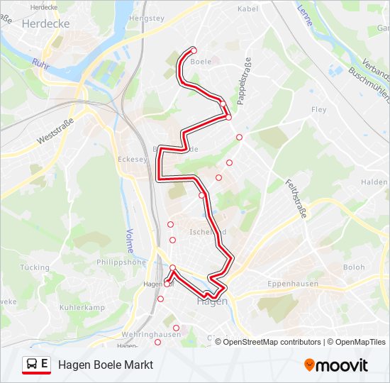 E bus Line Map