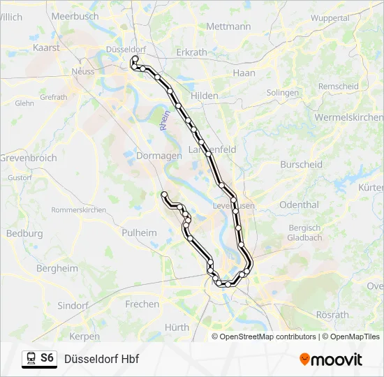 S6 Train Line Map