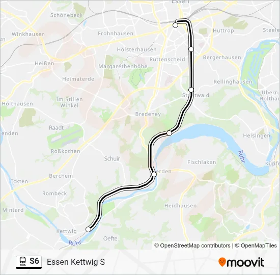 S6 Train Line Map