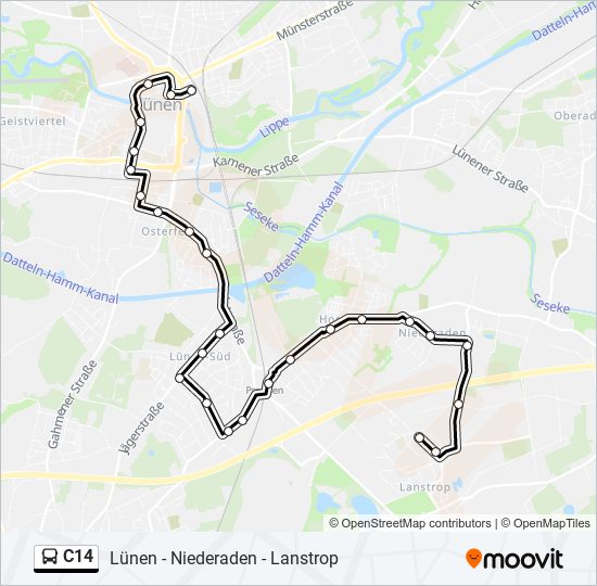 C14 bus Line Map