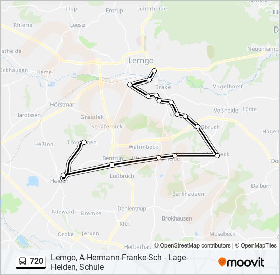 720 bus Line Map