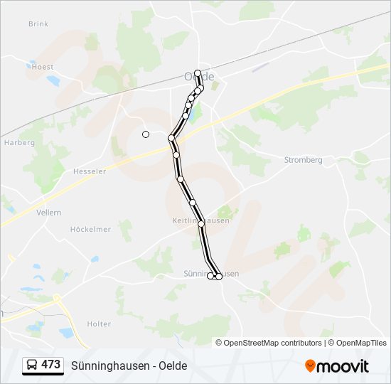 473 bus Line Map