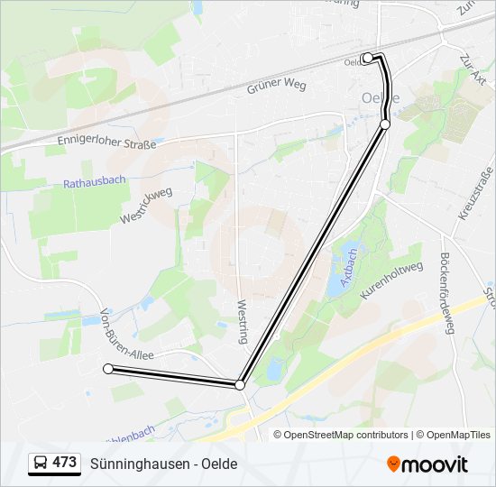 473 bus Line Map