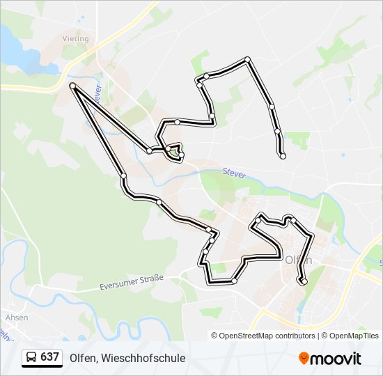 637 bus Line Map