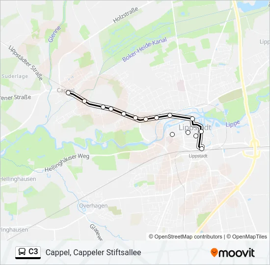 Автобус C3: карта маршрута