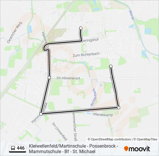 446 bus Line Map