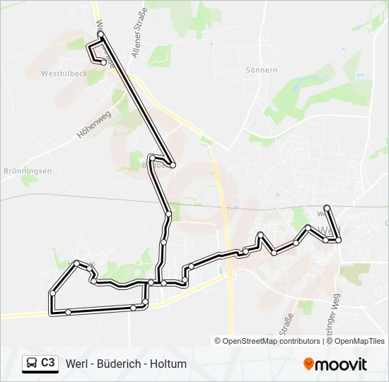 C3 Bus Line Map