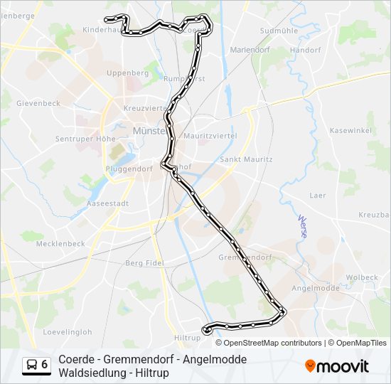 Buslinie 6 Karte