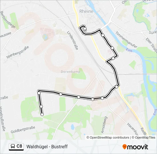 C8 Bus Line Map