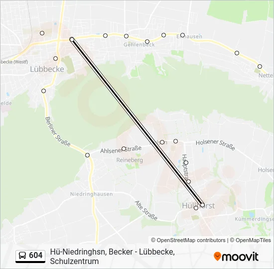 Автобус 604: карта маршрута