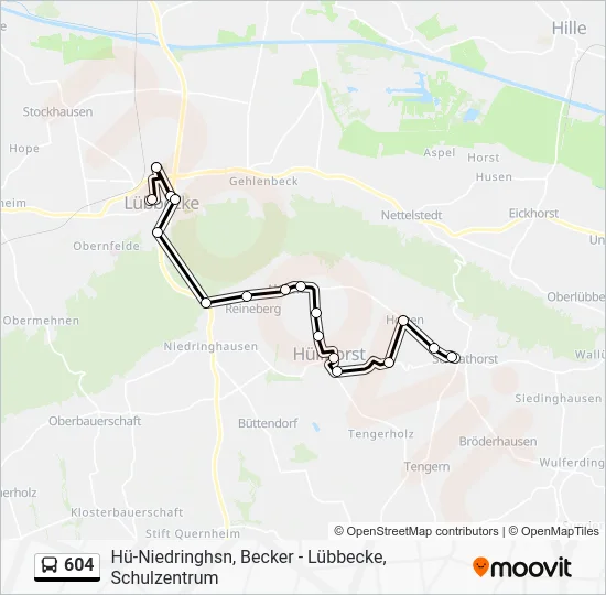 Автобус 604: карта маршрута