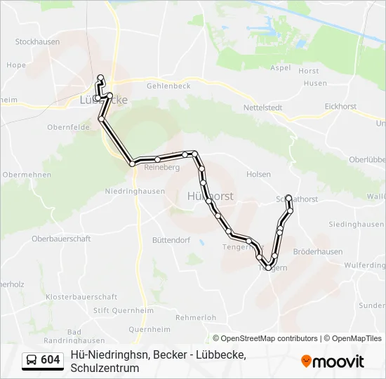 Автобус 604: карта маршрута