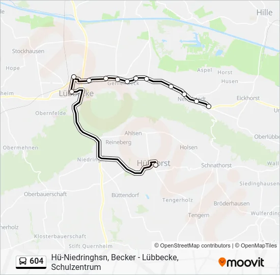 Автобус 604: карта маршрута