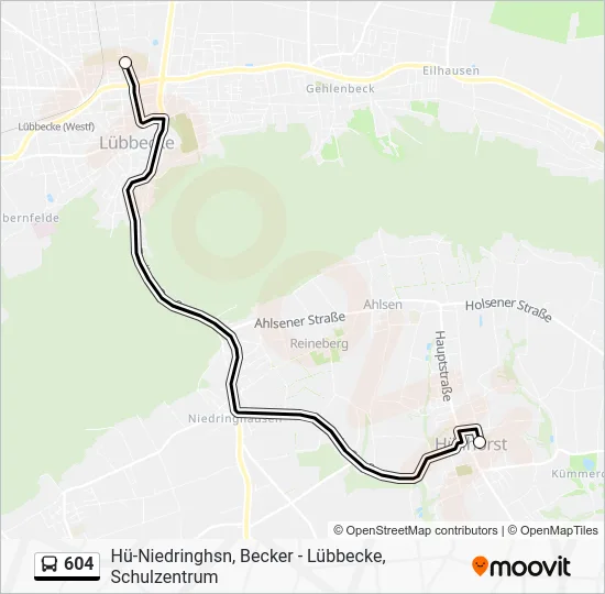 Автобус 604: карта маршрута