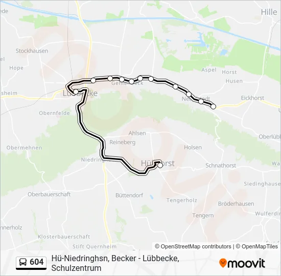 Автобус 604: карта маршрута