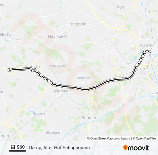 S60 Bus Line Map