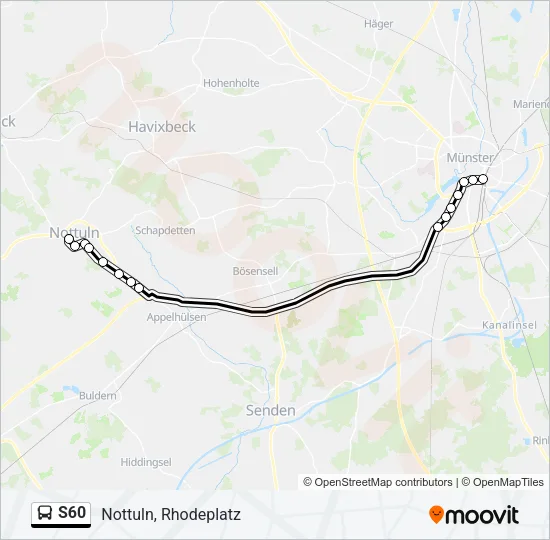 S60 Bus Line Map