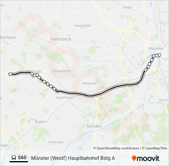 S60 Bus Line Map