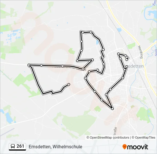 261 Bus Line Map