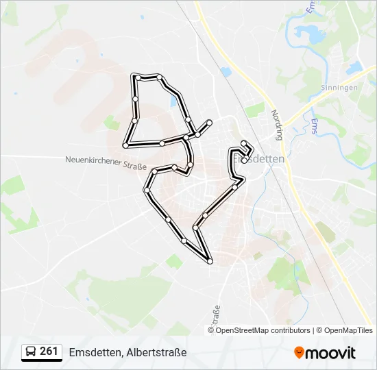 261 Bus Line Map