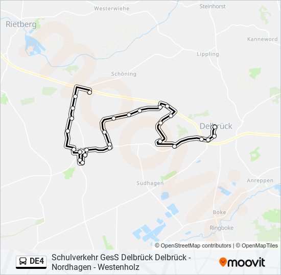 DE4 bus Line Map