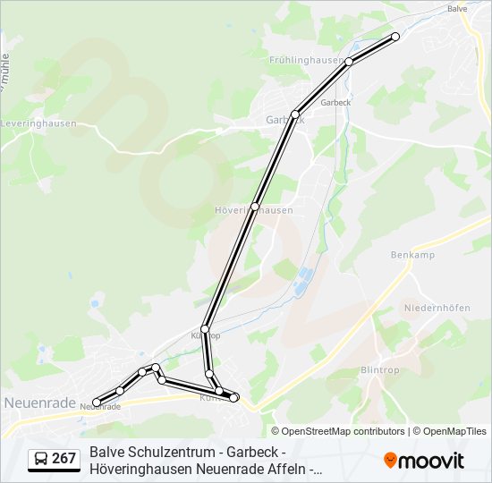 267 bus Line Map