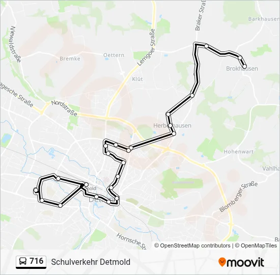 716 Bus Line Map