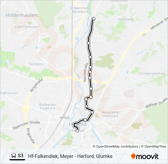 S3 Bus Line Map