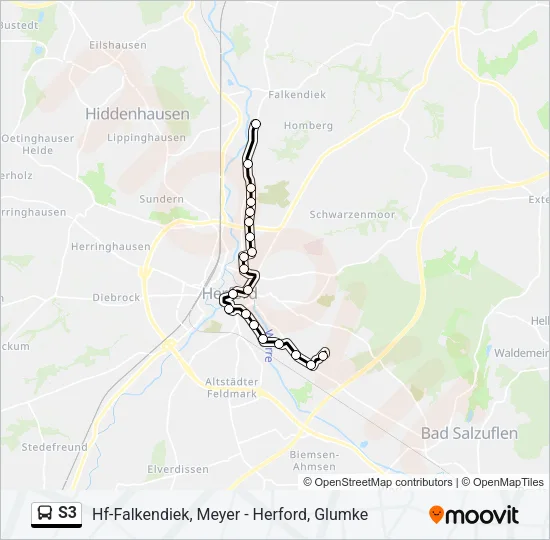 S3 Bus Line Map