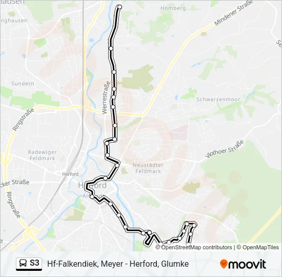 S3 Bus Line Map