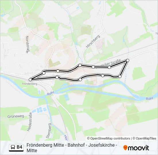 B4 Bus Line Map