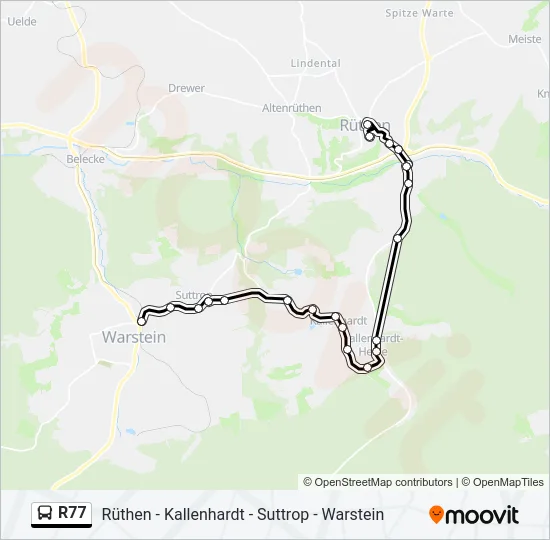 R77 Bus Line Map